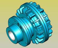 鋼砂式安全聯軸器實體模型