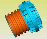 鋼砂式安全聯軸器實體模型