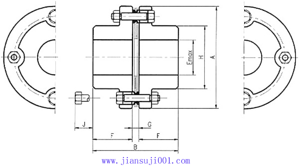 T40系列鋼片式撓性聯軸器技術參數及外形安裝尺寸