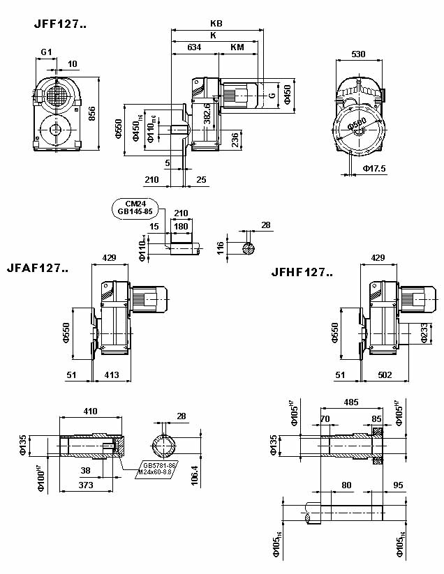 JF系列減速電機(GB10095-88)