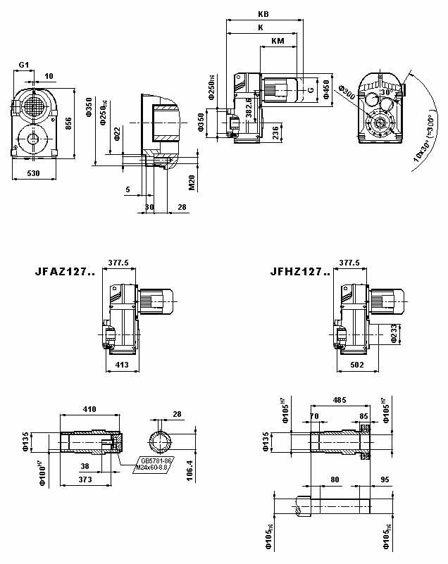 JF系列減速電機(GB10095-88)