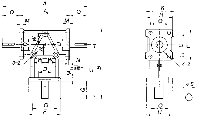 T系列螺旋錐齒輪轉向箱